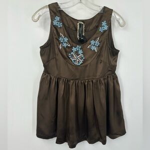 ANDERSEN & LAUTH Reykjavik sleeveless peplum blouse women’s small